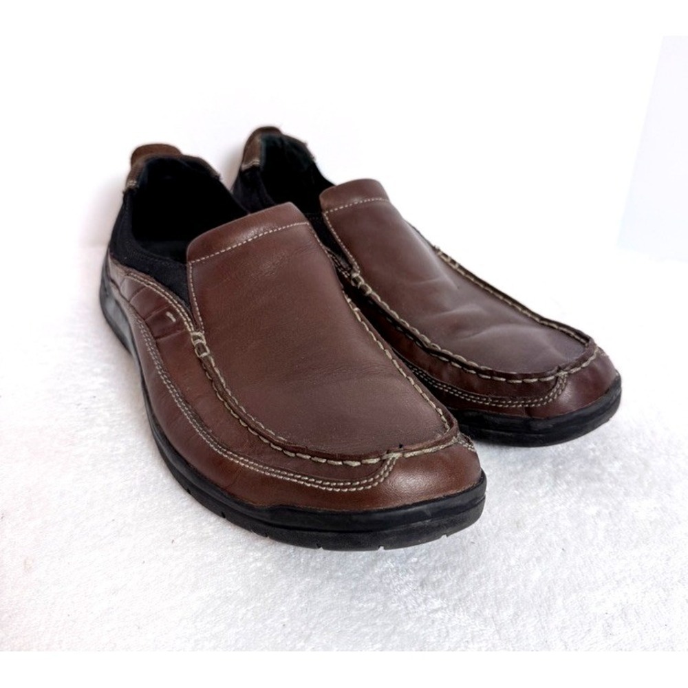 Bostonian Men's Brown Leather Slip On Loafers Casual Comfort Shoes Size M9.5